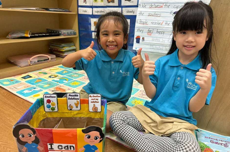 How do MOE Kindergartens support children’s emotional and mental well-being?